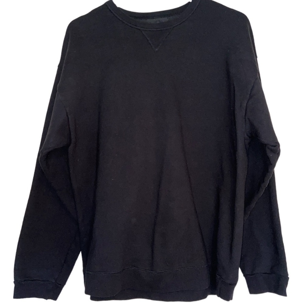 Hanes Black Pullover Long Sleeve Sweatshirt Size Large Unisex.
